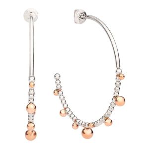 DODO LARGE CIRCLE BUBBLES EARRINGS WITH PINK GOLD BALLS