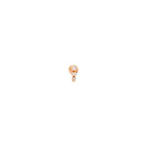 DODO BUBBLES STUD EARRING IN ROSE GOLD WITH THREE DIAMONDS