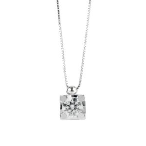 FREELIGHT NECKLACE IN WHITE GOLD WITH DIAMOND
